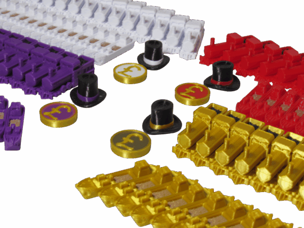 BRASS - Trens e Barcos 3D + Marcadores de Renda e PV